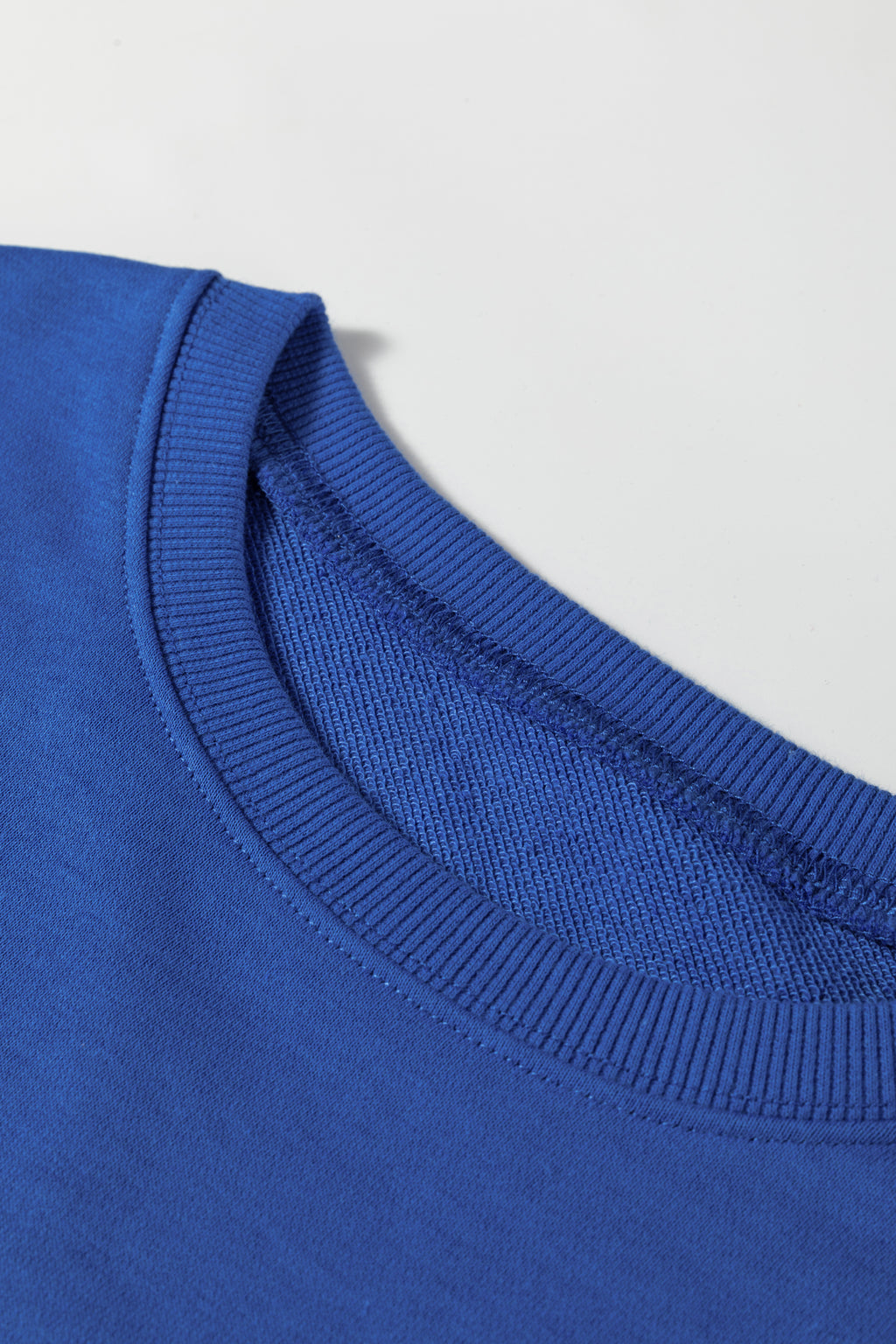 Sky Blue Varsity Stripe Detail Drop Shoulder Pullover Mini Skirt Set