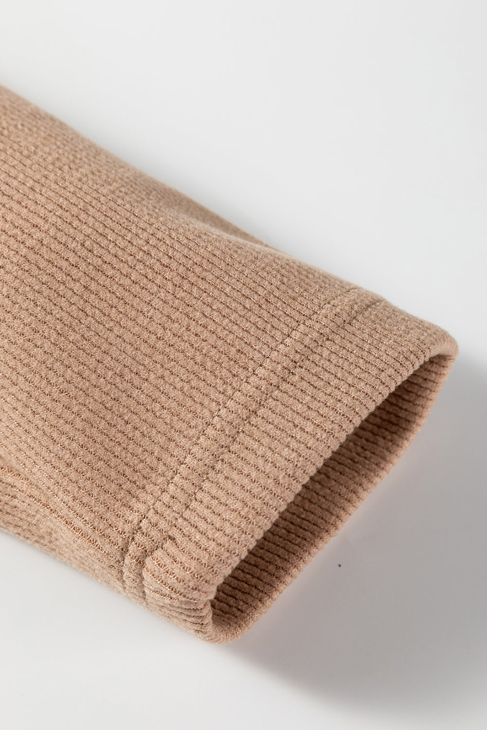 Casual Lace Drawstring Pullover Hoodie and High Waist Pants Corduroy Suit